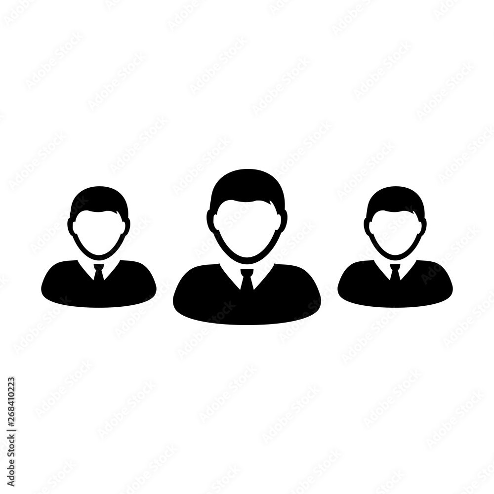 Client icon vector male group of persons symbol avatar for business in flat color glyph pictogram illustration Client icon vector male group of persons symbol avatar for business in flat color glyph pictogram illustration