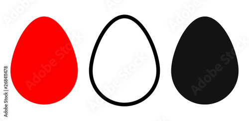 Set Egg icons, graphic design template, Easter signs, app symbols, vector illustration