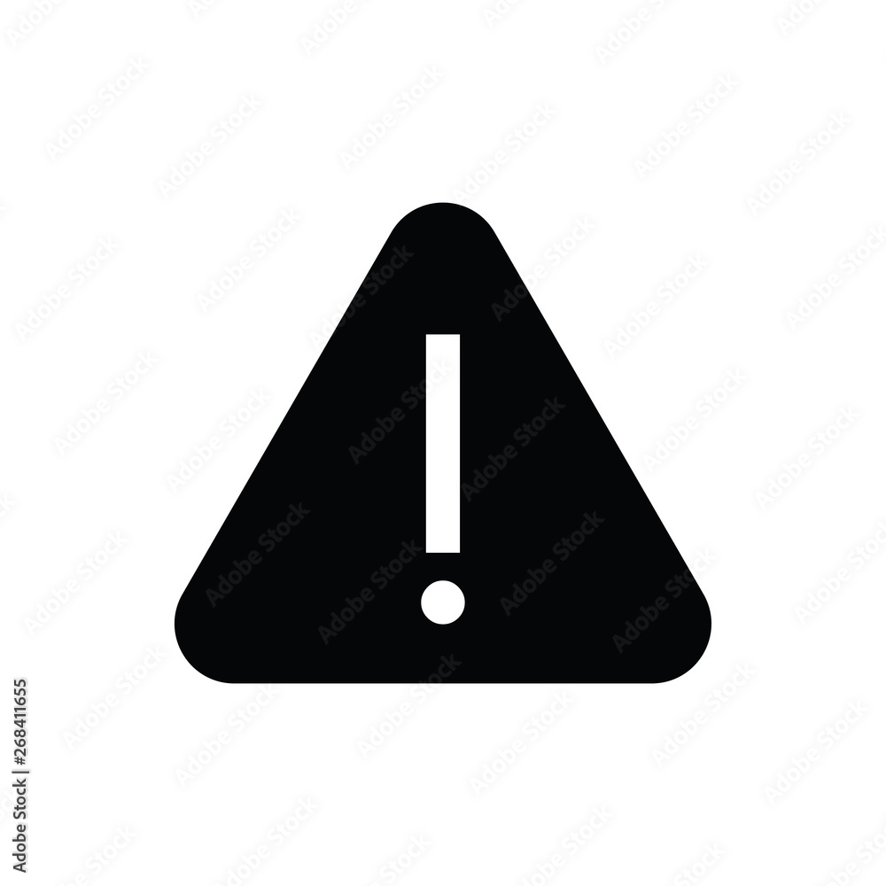 Alert sign vector icon, warning and exclamation symbol. Triangle with rounded borders and exclamation mark. Alert sign vector icon, warning and exclamation symbol. Triangle with rounded borders and exclamation mark.