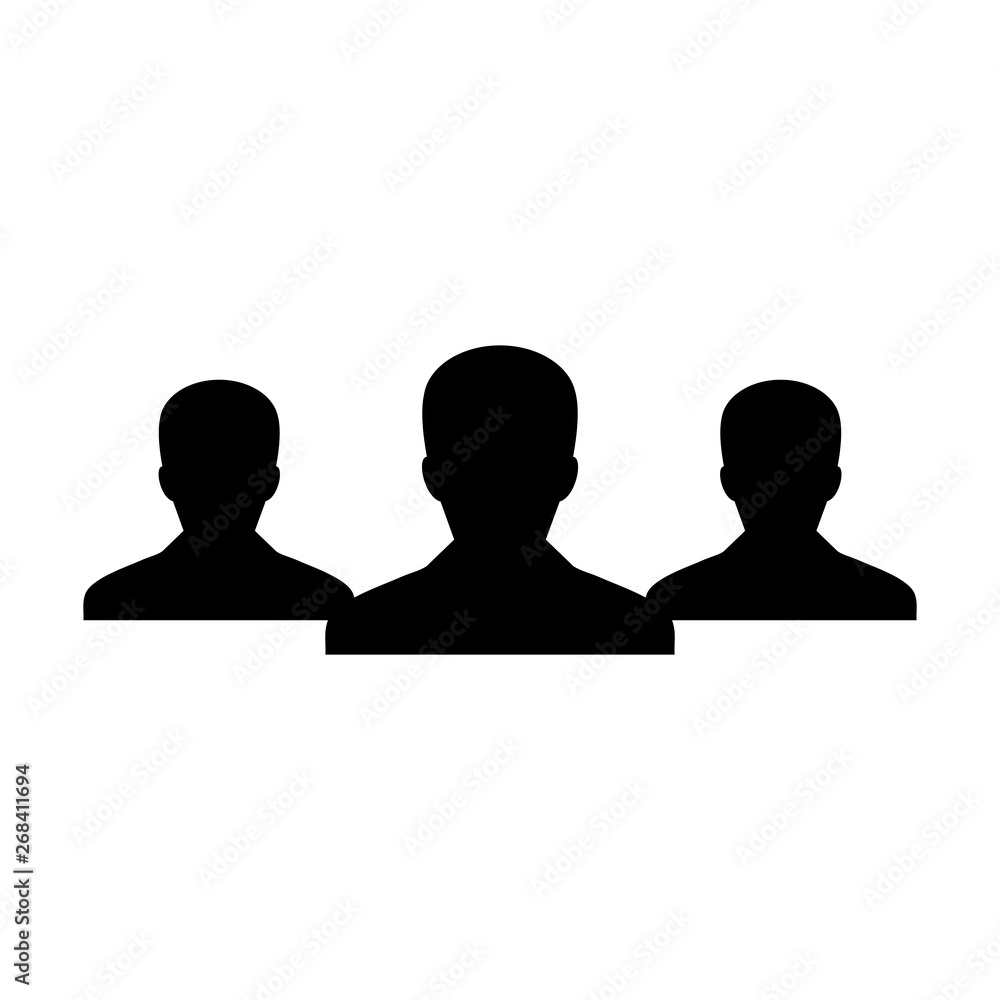 Teamwork icon vector male group of persons symbol avatar for business management team in flat color glyph pictogram illustration Teamwork icon vector male group of persons symbol avatar for business management team in flat color glyph pictogram illustration