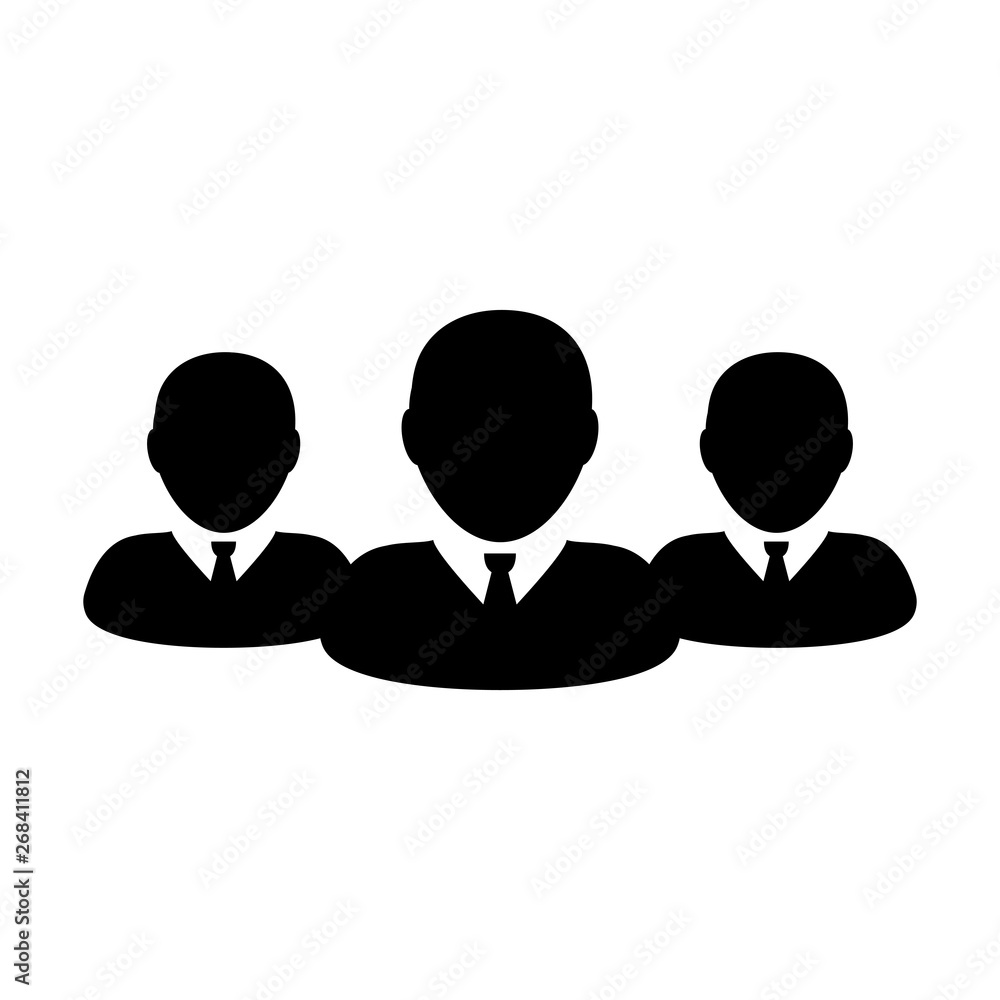 Meeting icon vector male group of persons symbol avatar for business in flat color glyph pictogram illustration Meeting icon vector male group of persons symbol avatar for business in flat color glyph pictogram illustration
