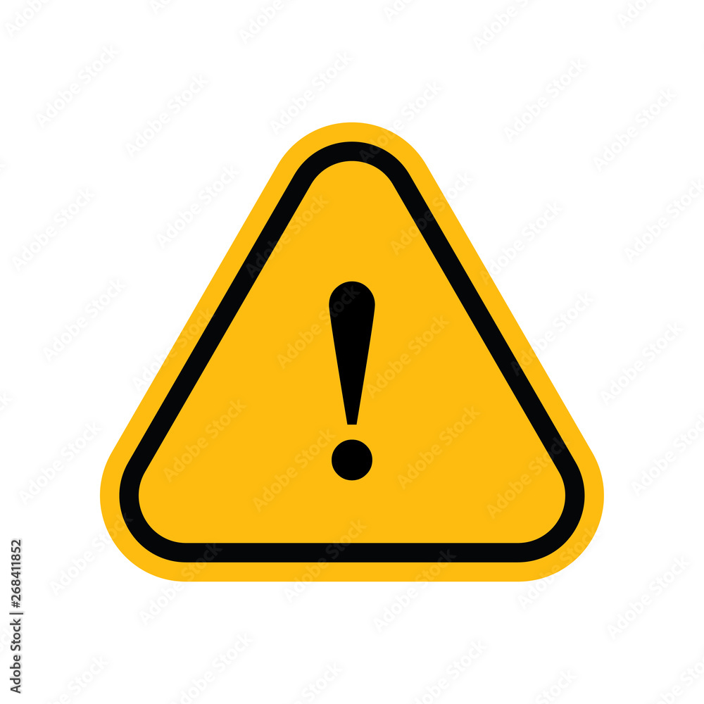 Alert sign vector icon, warning and exclamation symbol. Triangle with rounded borders and exclamation mark. Alert sign vector icon, warning and exclamation symbol. Triangle with rounded borders and exclamation mark.