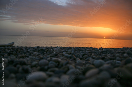 sunset over the sea © konstantin