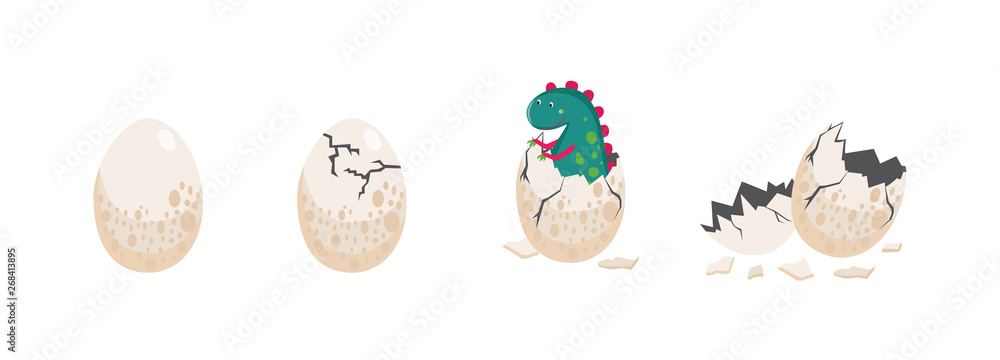 Free Vector  Pterosaur hatching from egg