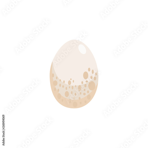 Egg of dinosaur cartoon flat vector illustration isolated on white background.