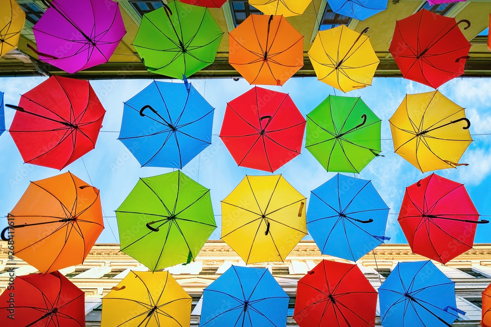 Umbrella street in Timisoara