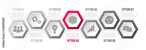 Infographic template - business timeline. Vector