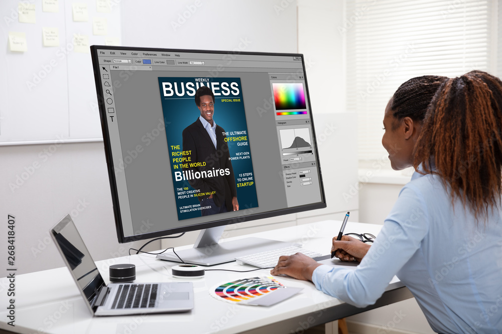 Designer Editing Photos On Computer Designer Editing Photos On Computer