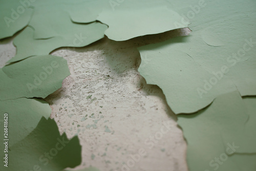 Quadro em tela old wall background with peeling paint