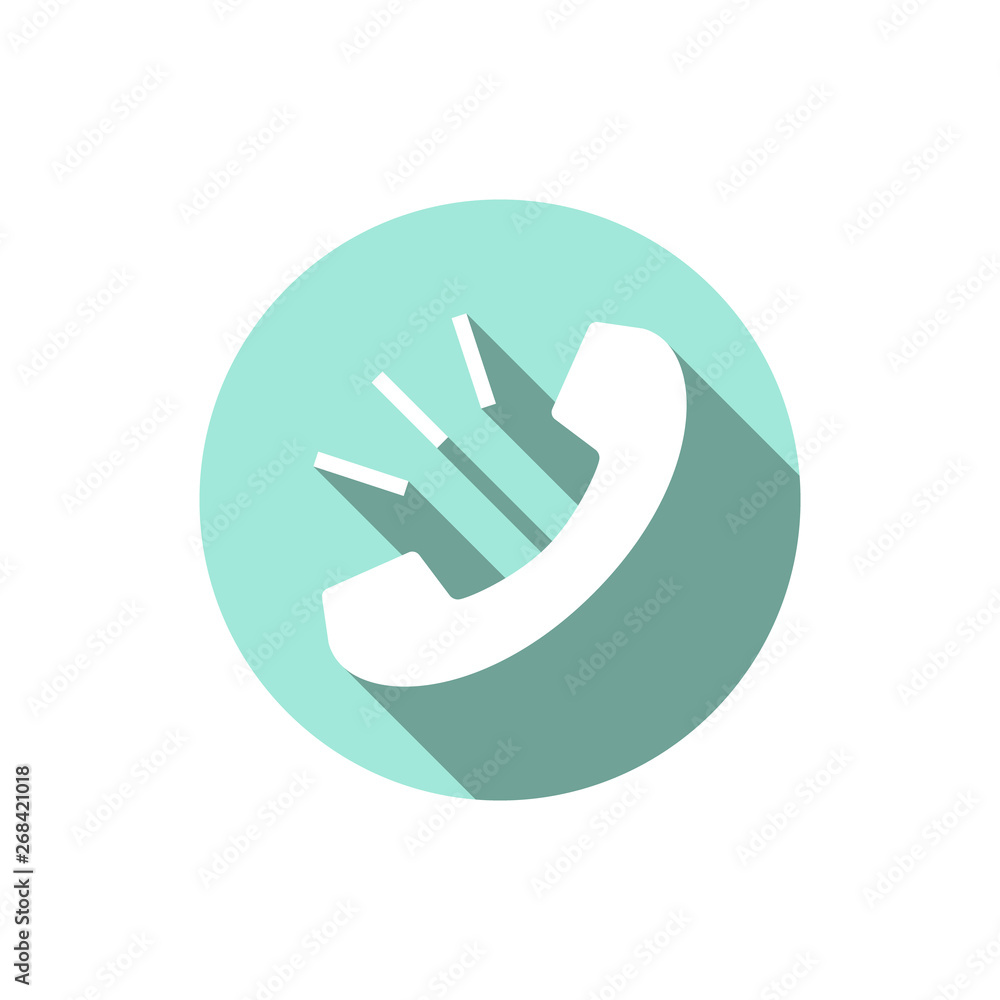 Ringing Phone Call icon in trendy flat style. Incoming Call icon vector illustration for mobile, web and UI design. Phone handset icon. Telephone communication icon Ringing Phone Call icon in trendy flat style. Incoming Call icon vector illustration for mobile, web and UI design. Phone handset icon. Telephone communication icon
