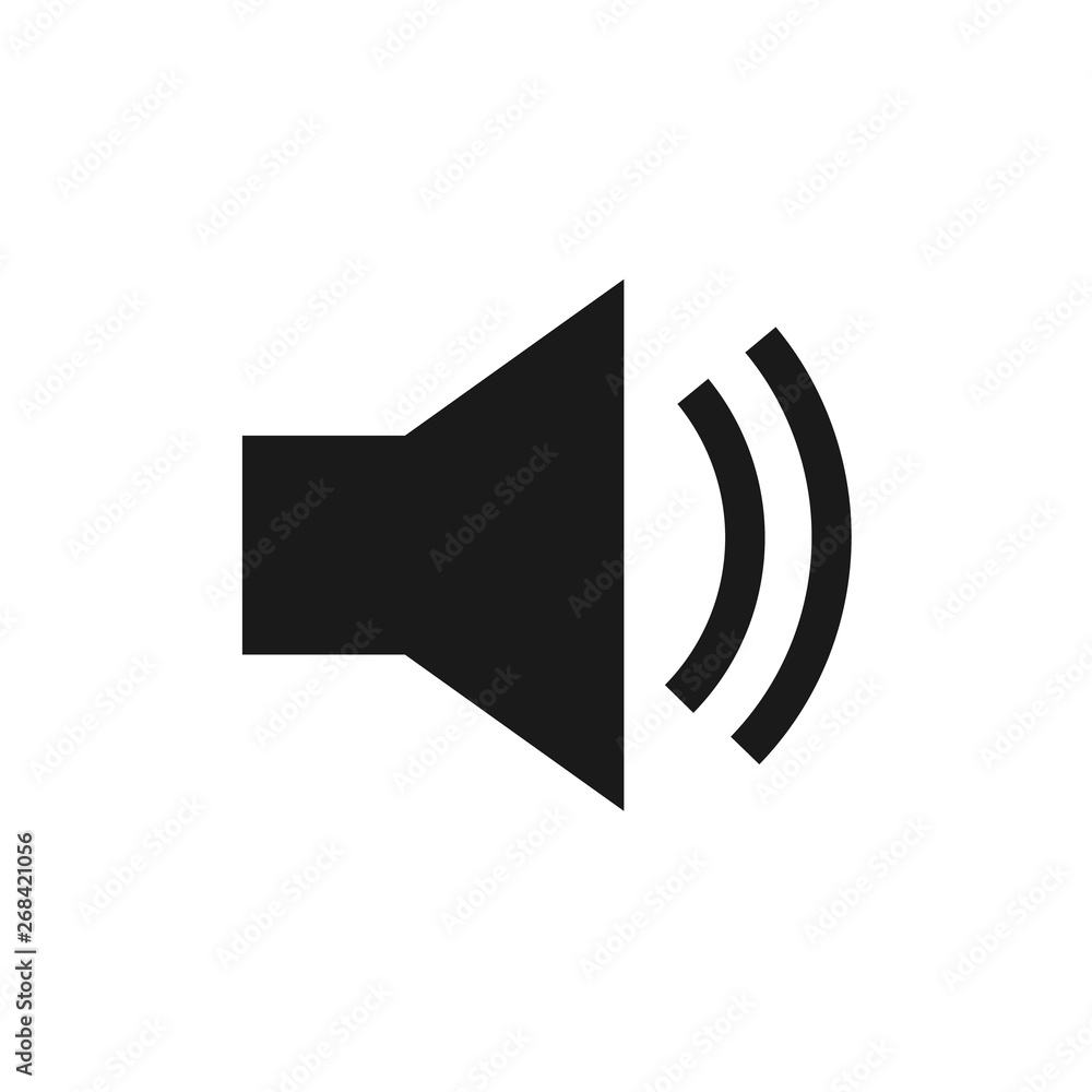 Speaker volume up vector icon. Audio speaker volume and music speaker volume icon illustration in flat style. Auido Volume symbol for perfect mobile and web concept Speaker volume up vector icon. Audio speaker volume and music speaker volume icon illustration in flat style. Auido Volume symbol for perfect mobile and web concept