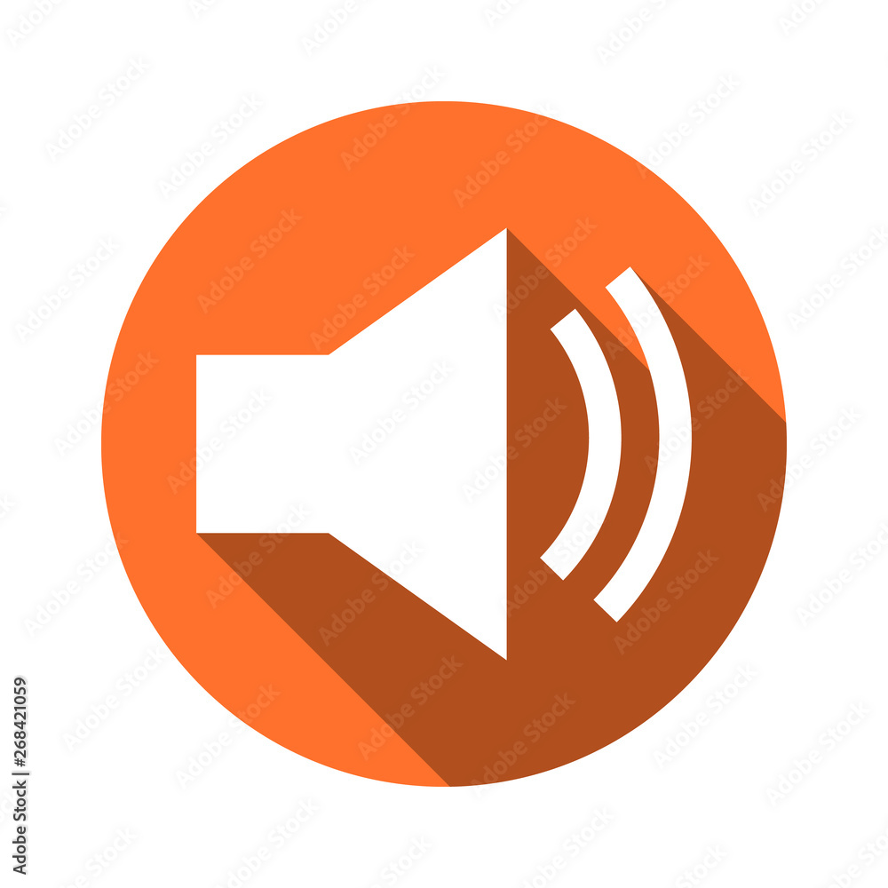 Simple Speaker icon in trendy flat style. Audio speaker volume or music speaker volume icon. Vector illustration Simple Speaker icon in trendy flat style. Audio speaker volume or music speaker volume icon. Vector illustration