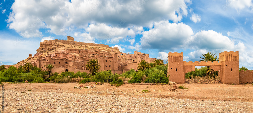 Kasbah Ait Ben Haddou, a Berber fortress village near Ouarzazate in the Atlas Mountains of Morocco