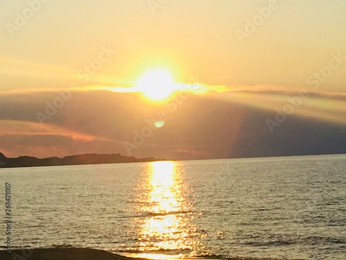 Sunset on a spring day