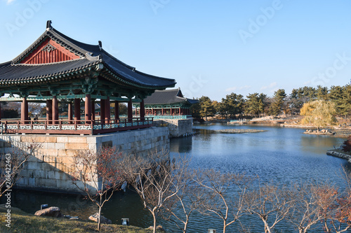 Donggung Palace and Wolji Pond in City of Gyeongju South Korea