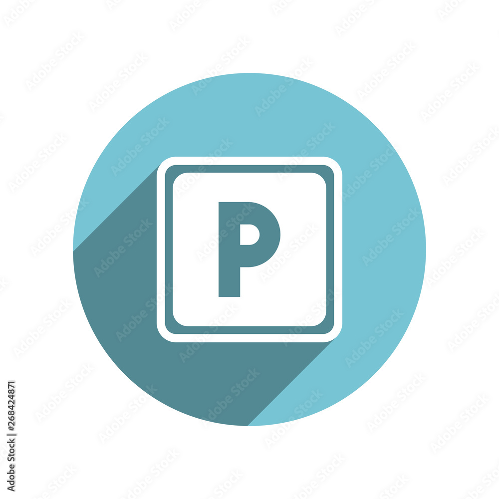 Parking Sign icon in flat style Parking Sign icon in flat style