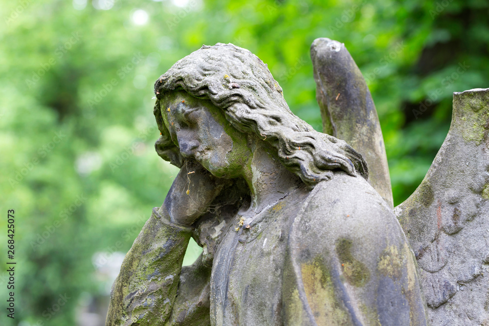 The historic Angel from the mystery old Prague Cemetery, Czech Republic The historic Angel from the mystery old Prague Cemetery, Czech Republic
