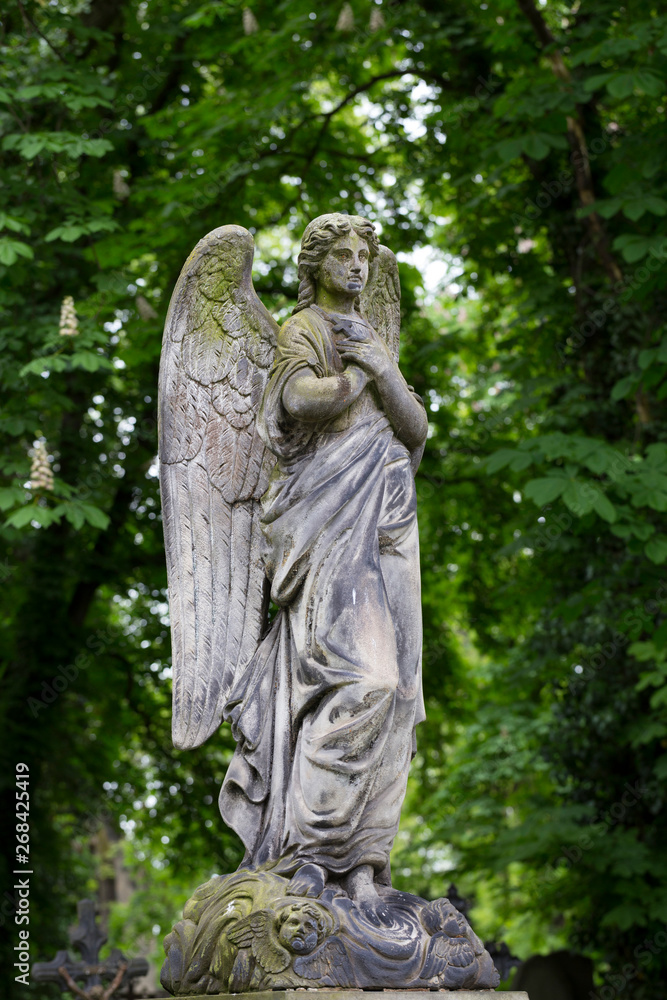 The historic Angel from the mystery old Prague Cemetery, Czech Republic The historic Angel from the mystery old Prague Cemetery, Czech Republic