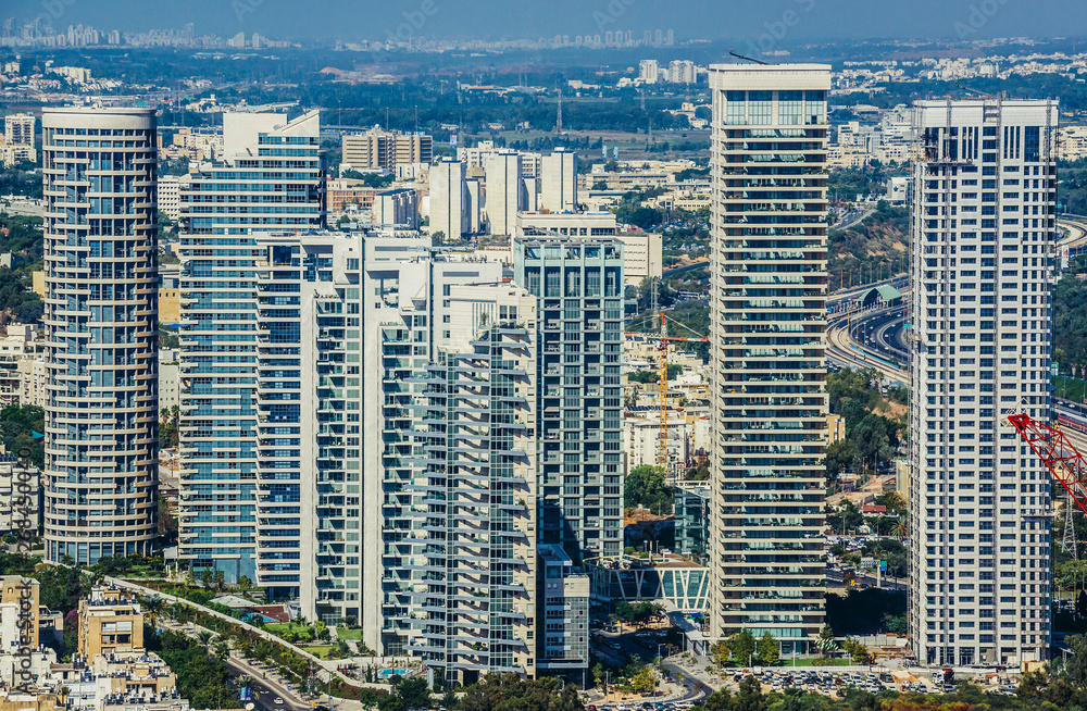 Aerial view in Tel Aviv, Israel