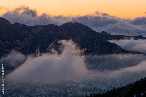 Foggy Sunrise in Rocky Mountain National Park