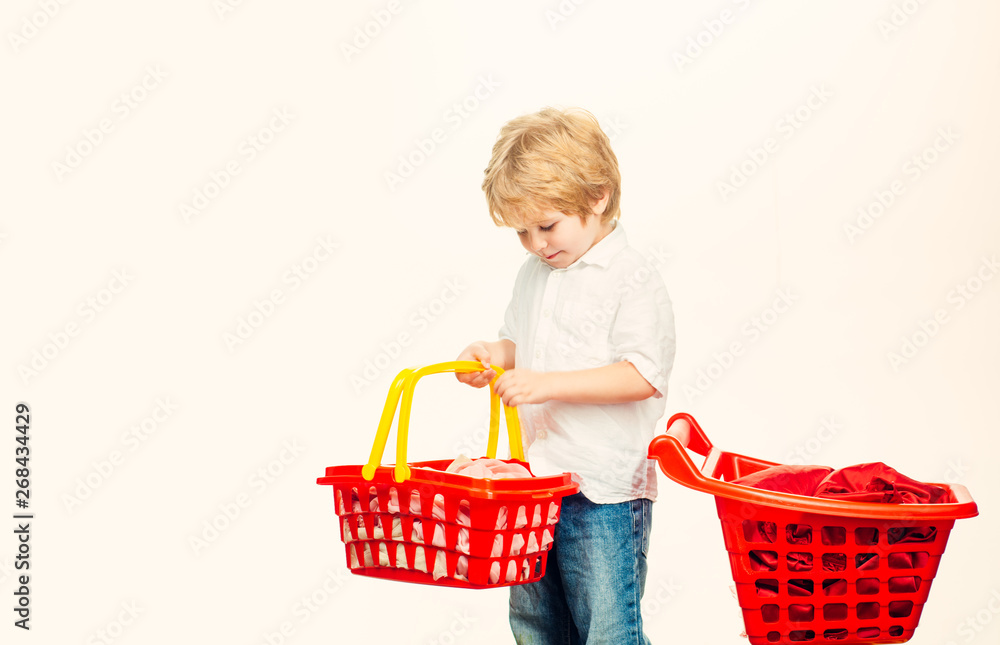 Kid hold plastic shopping basket toy. Buy with discount. Family shopping. Buy products. Play shop. Cute buyer customer client hold shopping cart. Kids store. Boy child shopping. Big purchase Kid hold plastic shopping basket toy. Buy with discount. Family shopping. Buy products. Play shop. Cute buyer customer client hold shopping cart. Kids store. Boy child shopping. Big purchase