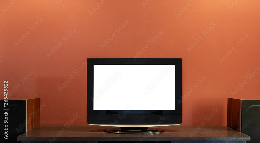 Flat LCD television in living room Flat LCD television in living room