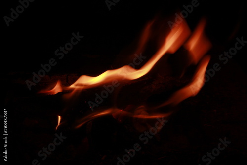 Glowing Yellow and orange colour Fire flames background