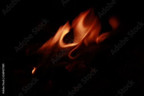 Glowing Yellow and orange colour Fire flames background