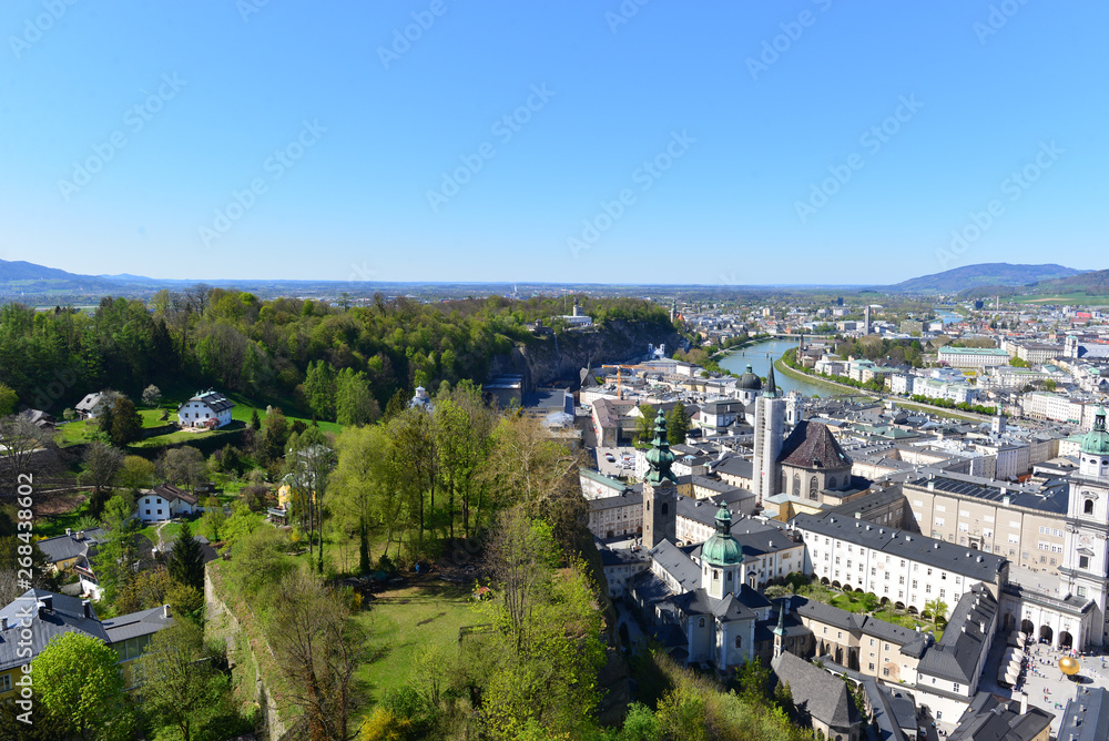 Luftansicht Historisches Zentrum Salzburg
