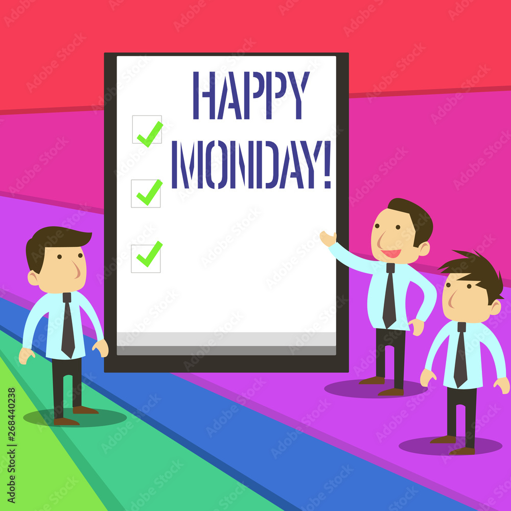 Word writing text Happy Monday. Business photo showcasing telling that demonstrating order to wish him great new week Word writing text Happy Monday. Business photo showcasing telling that demonstrating order to wish him great new week