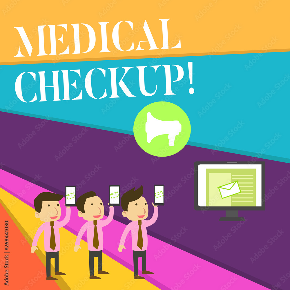 Handwriting text Medical Checkup. Conceptual photo thorough physical examination includes variety of tests Handwriting text Medical Checkup. Conceptual photo thorough physical examination includes variety of tests