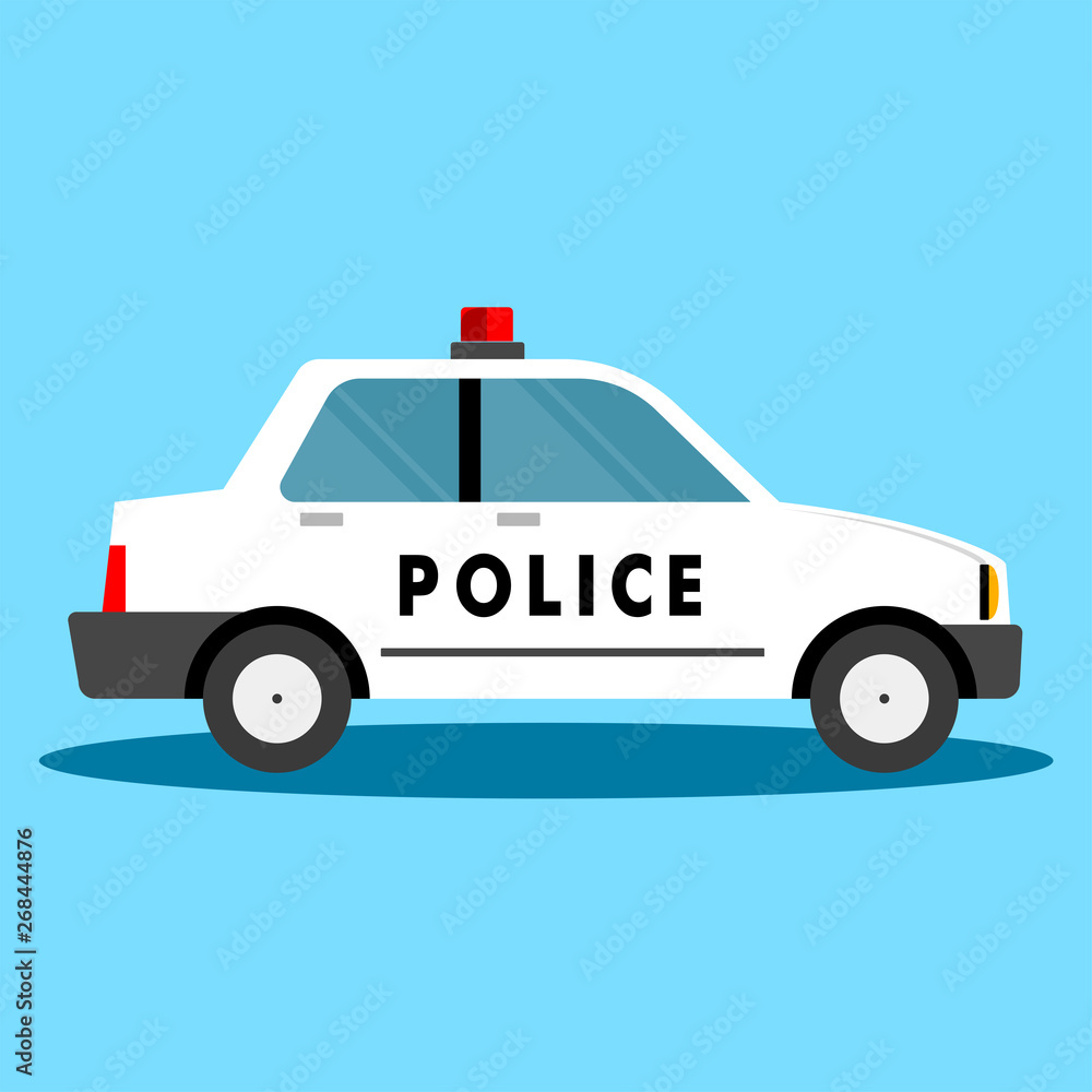 Police Car in flat Sytle Police Car in flat Sytle