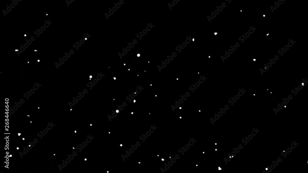 White Triangle Confetti Explosions on Black background for Celebration Theme. White Triangle Confetti Explosions on Black background for Celebration Theme.