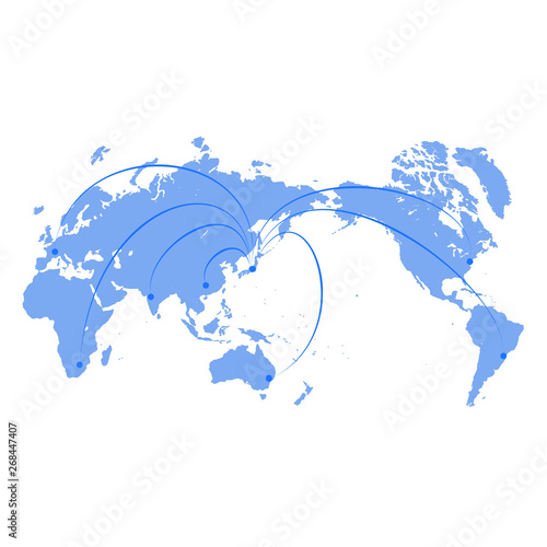 ビジネスイメージ 世界地図 経済 日本経済 グローバル 取引 世界シェア