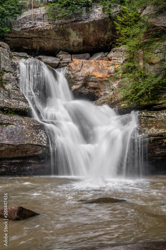 Cedar Falls Overflow - Cedar Falls, a beautiful waterfall in the Hocking Hills of Ohio, flows full after heavy spring rains. © Kenneth Keifer