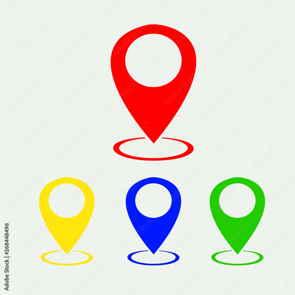 Location icon set on white background. Location icon set on white background.