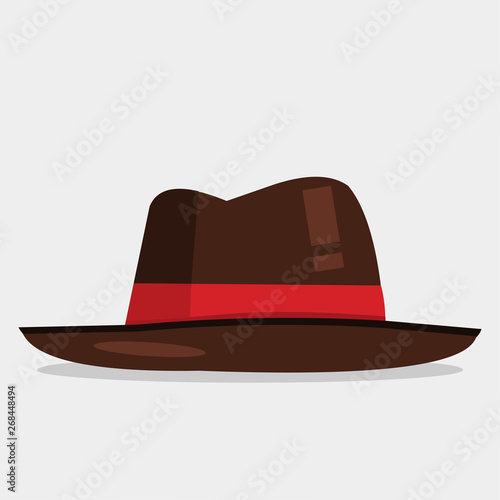 fedora hat vector illustration on white background photo