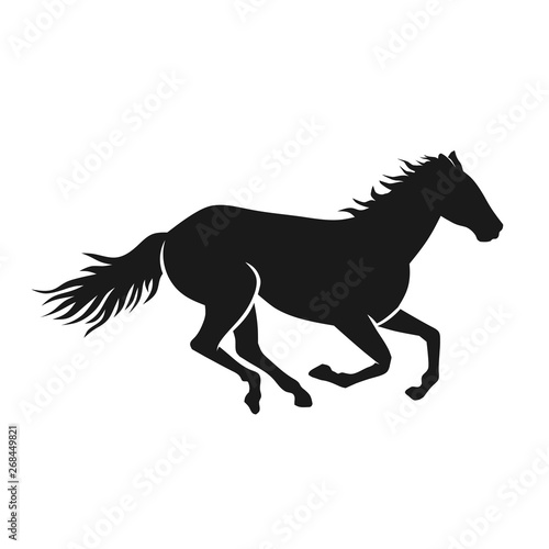 Wallpaper Mural Abstract vector illustration of running horses silhouette Torontodigital.ca