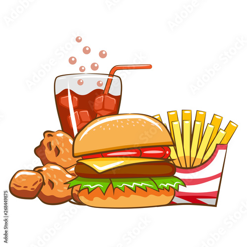 fast food vector clipart design