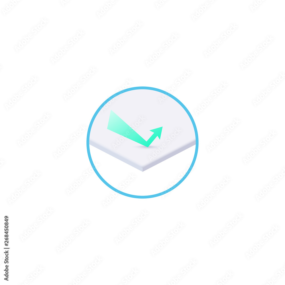Layer of orthopedic mattress with arrow 3d vector illustration isolated on white. Layer of orthopedic mattress with arrow 3d vector illustration isolated on white.