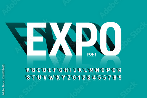 Modern exhibition style font desugn, alphabet letters