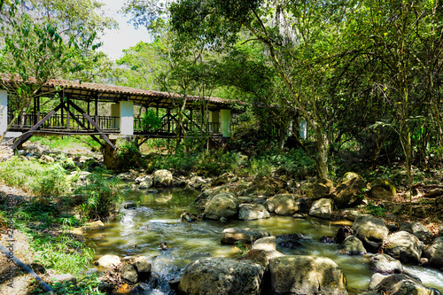 Old Bridge in the Gallineral Park in San Gil, Colombia.