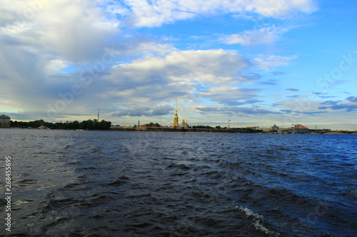 View of the Peter and Paul Fortress from the Neva on a Summer Evening © Sasa