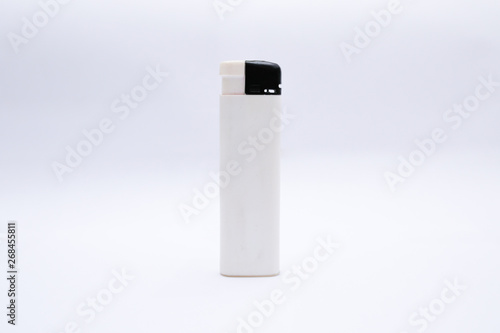 White lighter isolated on a white background