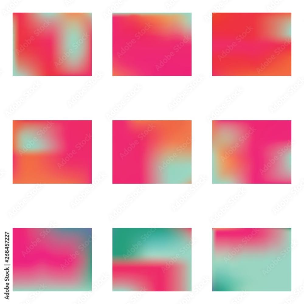 Bright blurred graphics from various combinations of colors and shades.
