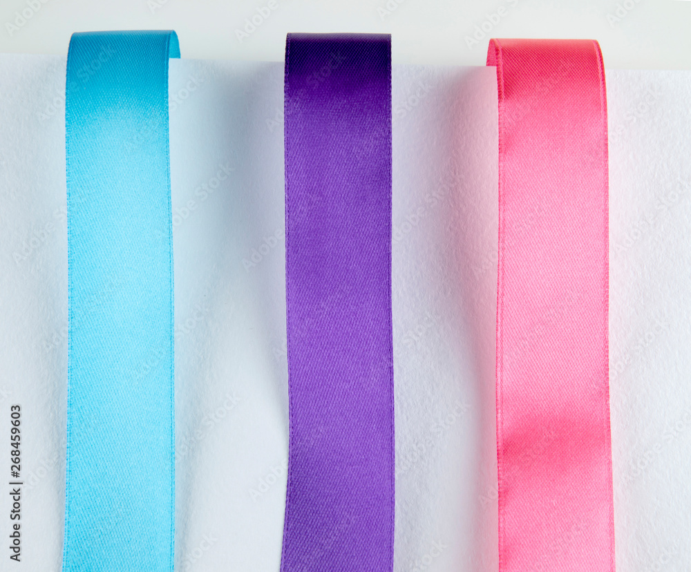 Set of shiny colored ribbons Set of shiny colored ribbons