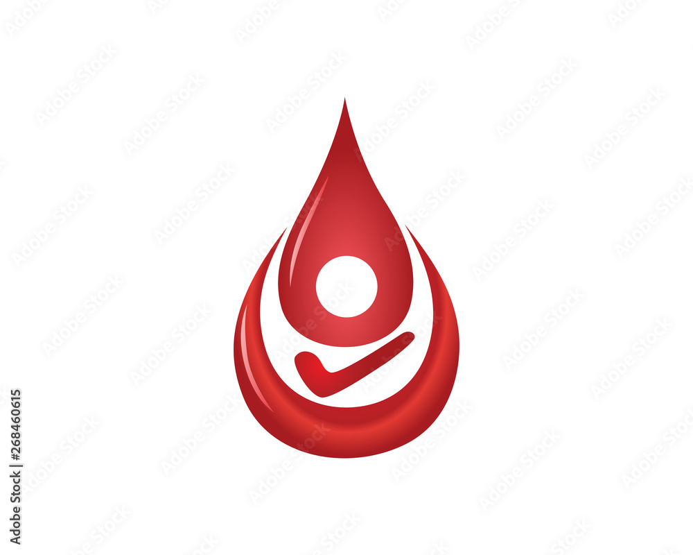 Blood Donor Checklist Logo In Isolated White Background Blood Donor Checklist Logo In Isolated White Background