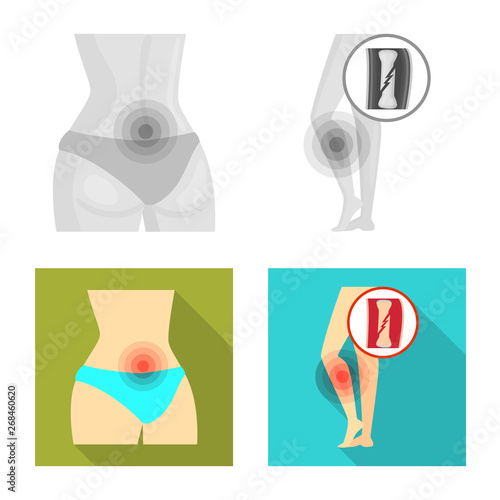 Vector illustration of hospital and rendering icon. Set of hospital and help stock vector illustration.