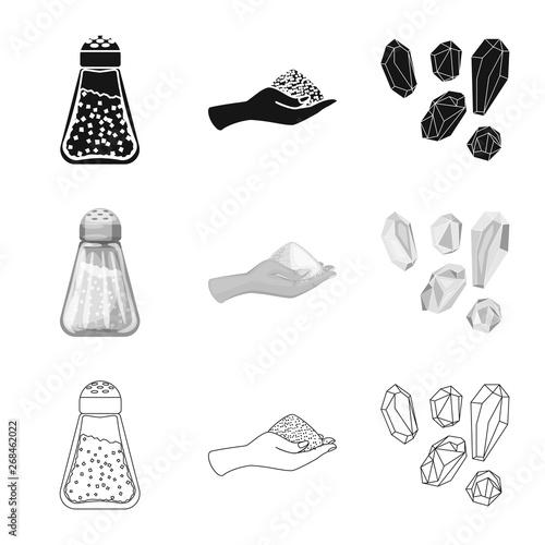 Vector illustration of cooking and sea sign. Collection of cooking and baking   stock symbol for web.