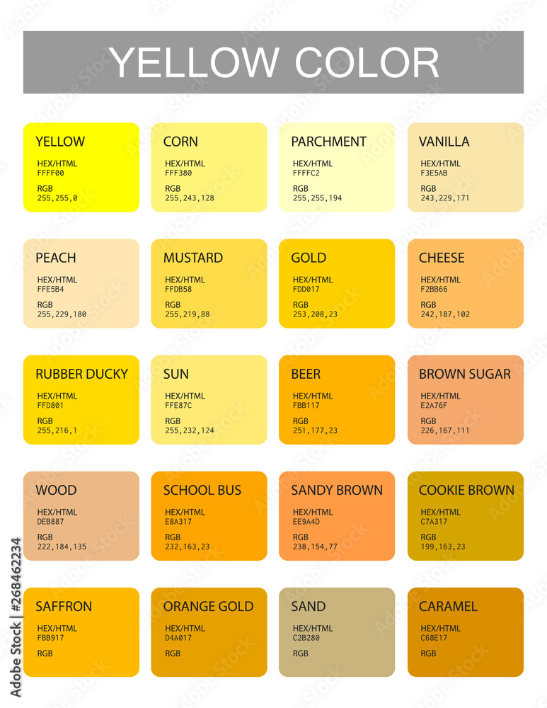 yellow-color-codes-and-names-selection-of-colors-for-design-interior